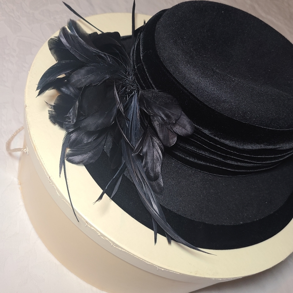 Vintage Marzi Feather Hat
